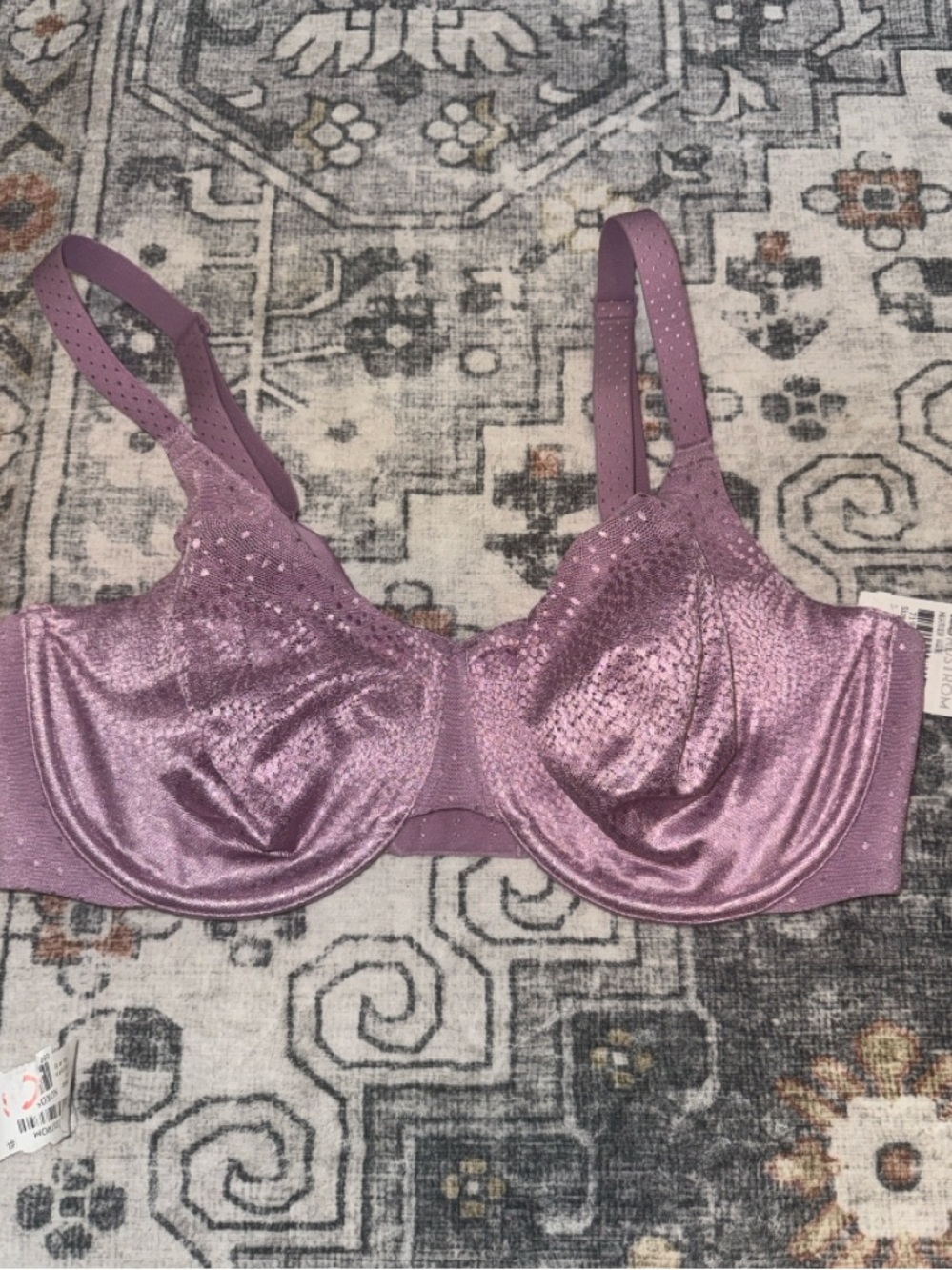 Wacoal NWT Unlined Bra Heather Rose Sz 34DD